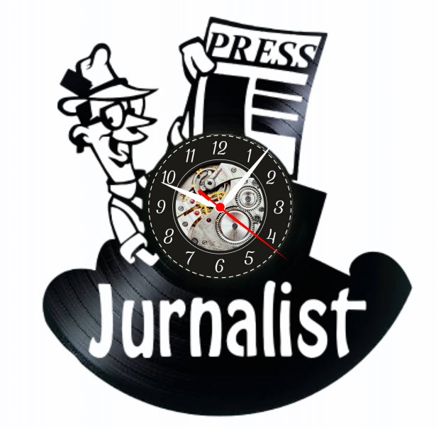 31016457_jurnalist-ceas-de.jpg Ceas de perete cu tematică jurnalism – cadou perfect pentru reporteri, redactori și creatori de conținut